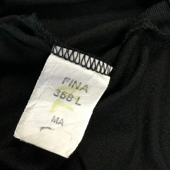 Vintage FINA Womens Black Pull On Pleated High Waist Pants Size Large - Picture 4 of 9